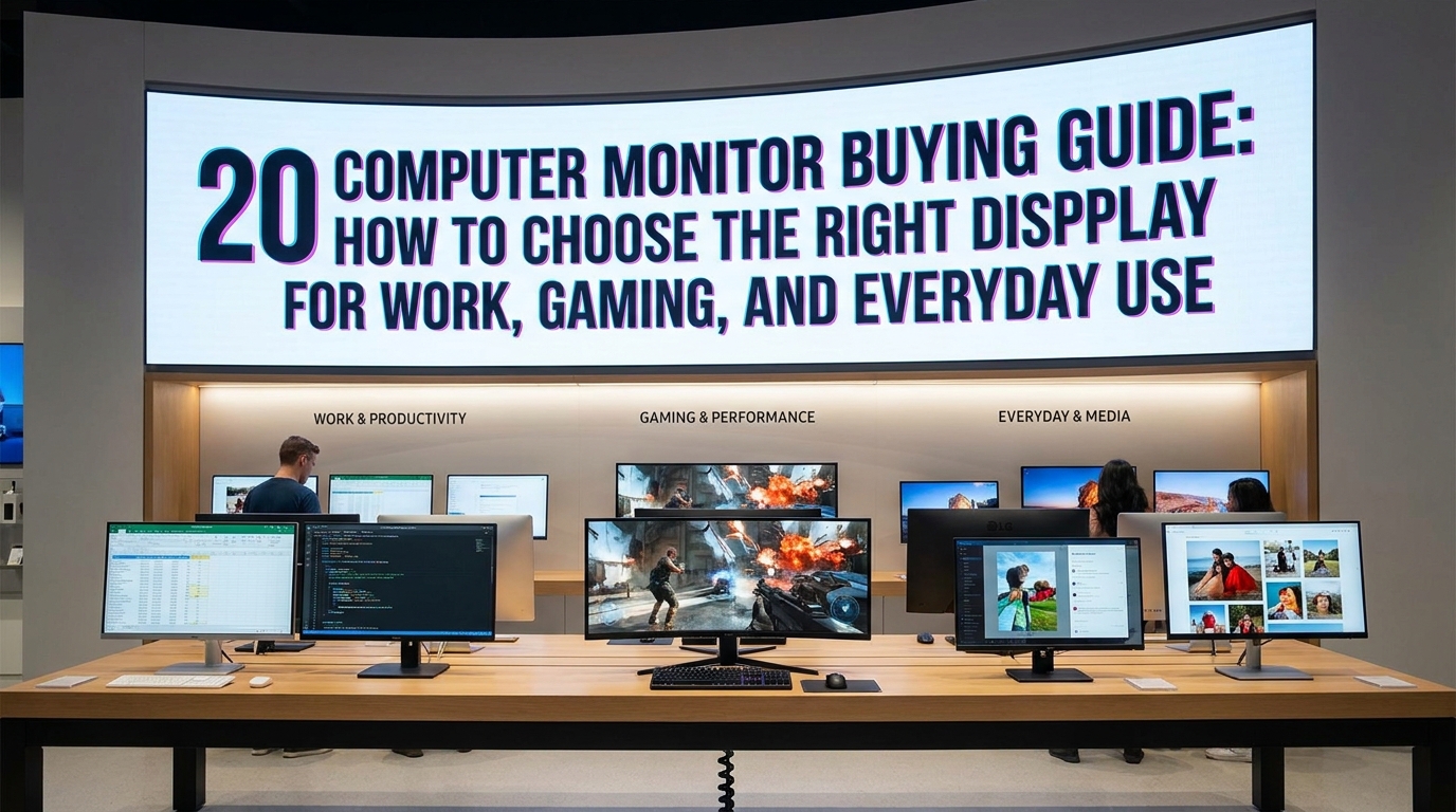 20 Computer Monitor Buying Guide: How to Choose the Right Display for Work, Gaming, and Everyday Use
