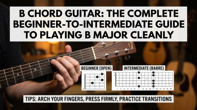 B Chord Guitar: The Complete Beginner-to-Intermediate Guide to Playing B Major Cleanly